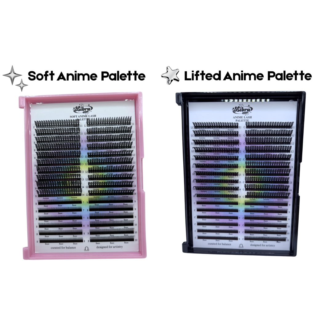 best anime lash palettes, best anime lash trays, specialty curl lash trays