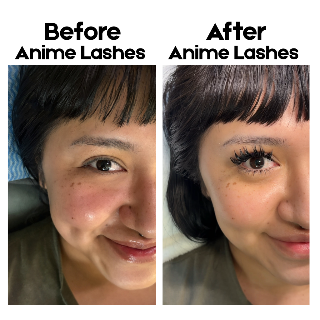 best anime lash palettes, anime lash trays, anime lash look, anime lashes before and after